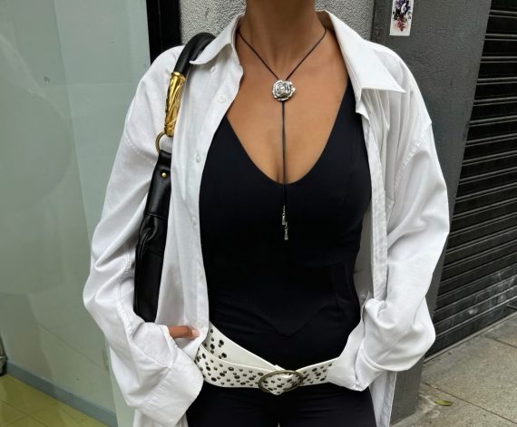 COLLAR “FLOWER” PLATA