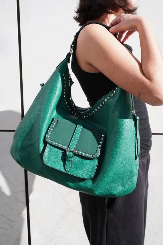 BOLSO “TACHUELAS“ VERDE