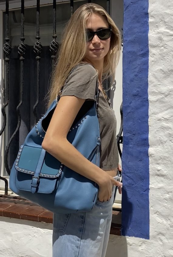 BOLSO “TACHUELAS“ AZUL